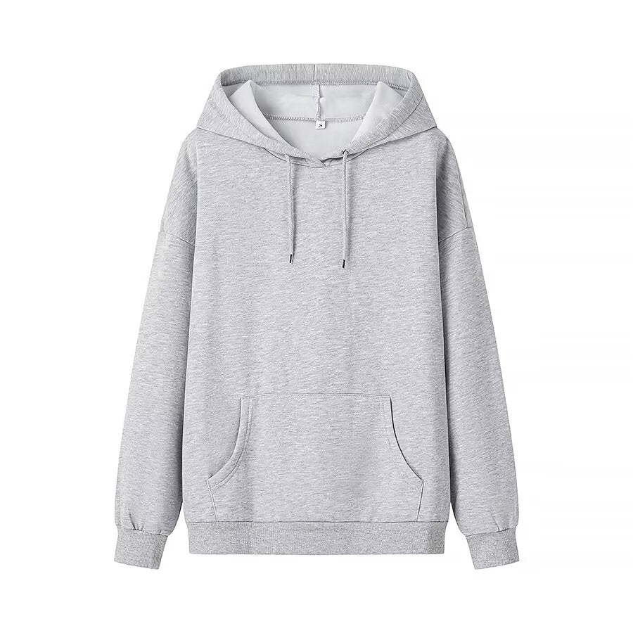 Dame hoodie lavet af blød bomuldsblanding med praktiske sidelommer og ribbede ærmeafslutninger Stilla