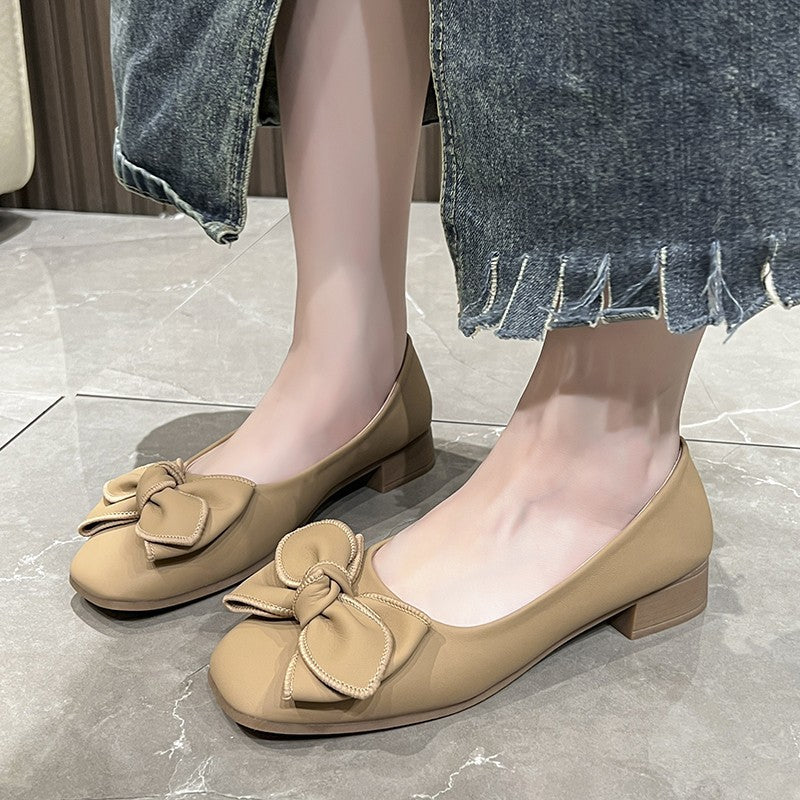 Dame Ballerinas med moderne sløjfe-detalje og blød indersål Stilla