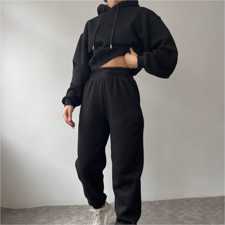 Dame moderigtigt og afslappet hoodie-sæt med bred pasform Stilla