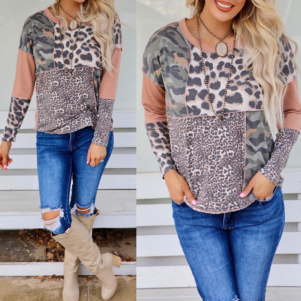 Dame Fashionabel Dyremønster Pullover Stilla