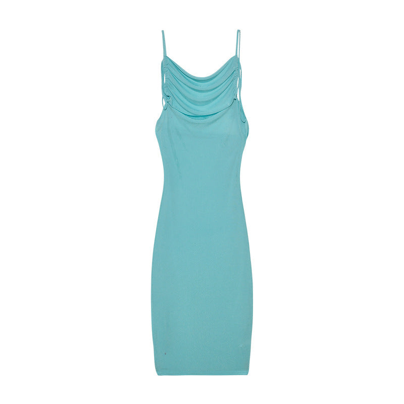 Dame Bodycon Slipkjole med justerbare stropper Stilla