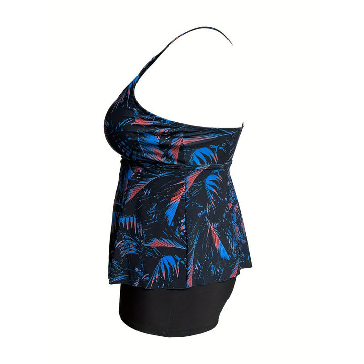 Dame Tankini med legende flæse design og højt talje bikini bund Skovae