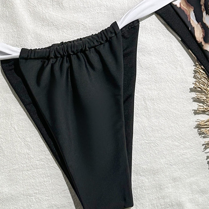 Dame bikini-sæt med moderigtig leopardmønster og brede stropper Stilla