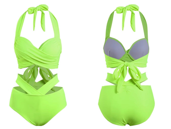 Dame bikini sæt med raffineret indpakningsdesign og justerbare stropper Stilla