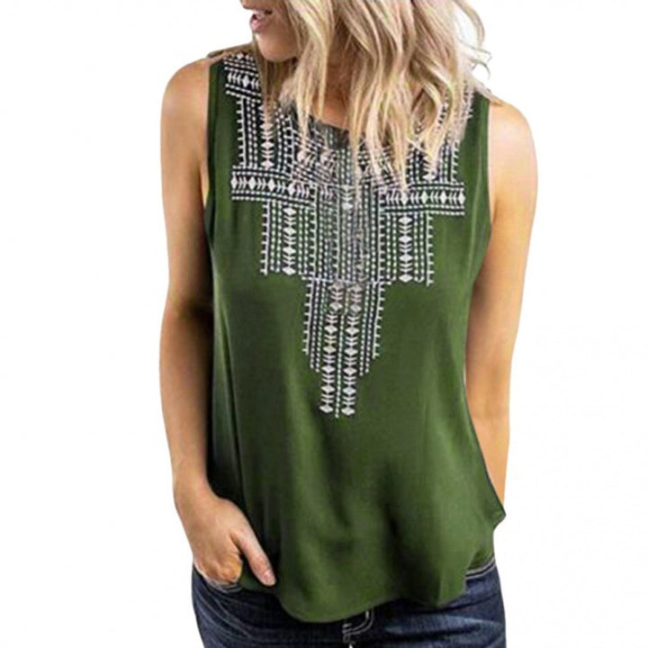 Kvinders tanktop med dekorativ syningsdesign Stilla