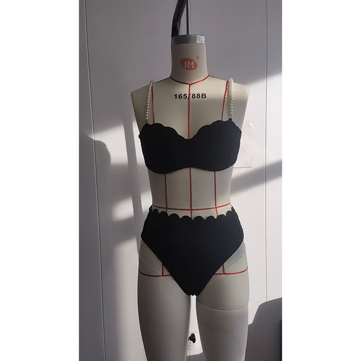 Dame Kvalitets Push-Up Bikini med Skulptur-Ribdesign Skovae