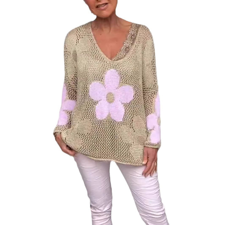 Femme Floral Hækletrøje Stilla