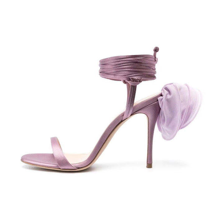 Femme Open-Toe Høje hælede Sandaler med blomsteraccentrem Stilla