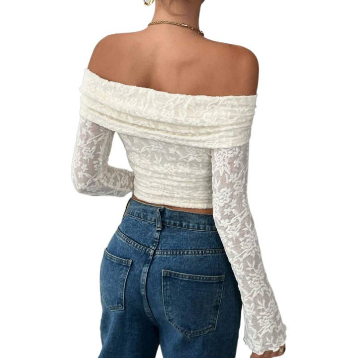 Damer Elegant Off-Shoulder Top med Ruffles detaljer Skovae