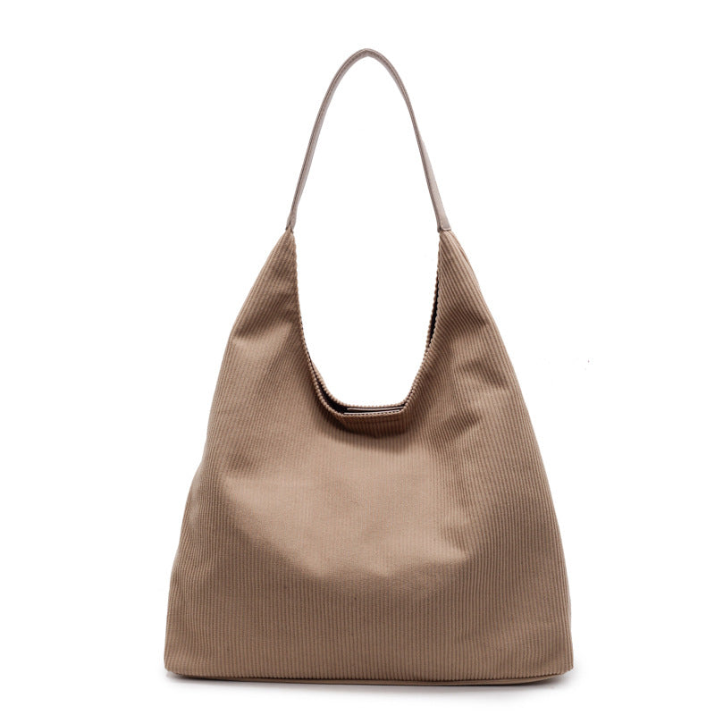 Femme Textureret Stof Slouchy Tote Bag Stilla