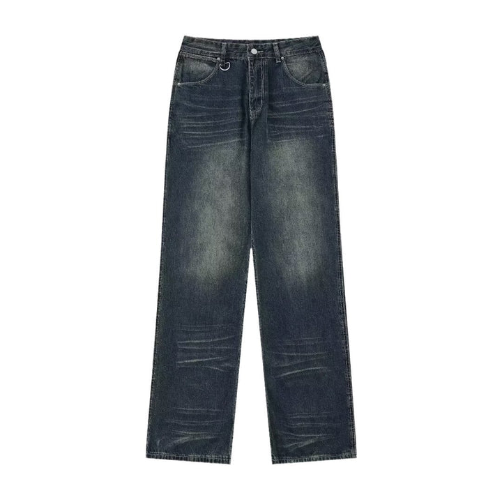 Dame bredt skårede jeans med vintage vask og høj talje Stilla