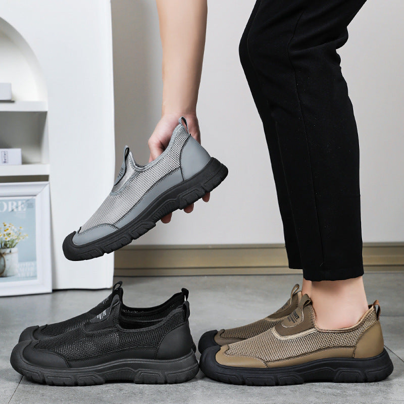 Dame Lettere Slip-On Sneakers med skridsikker sål og åndbart mesh-overmateriale Stilla