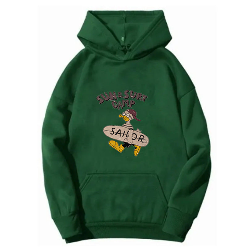Kvinders hoodie med sjov surf motiv Skovae