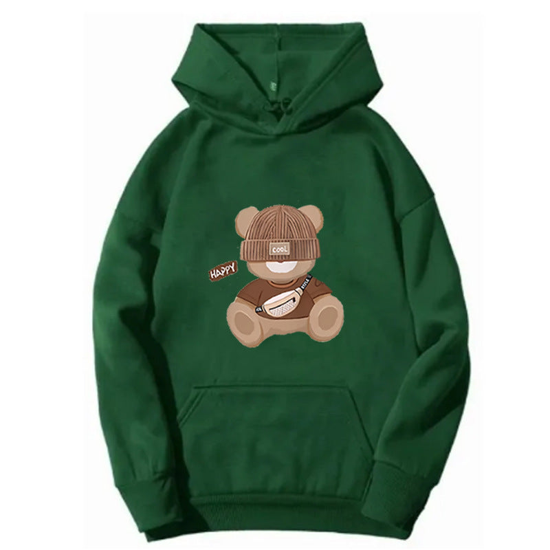 Dame hoodie med unikt bjørnemotiv Skovae