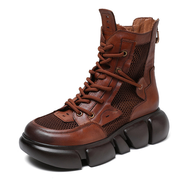 Herrer High-Top Åndbare Sneakers med Chunky-Sål Stilla