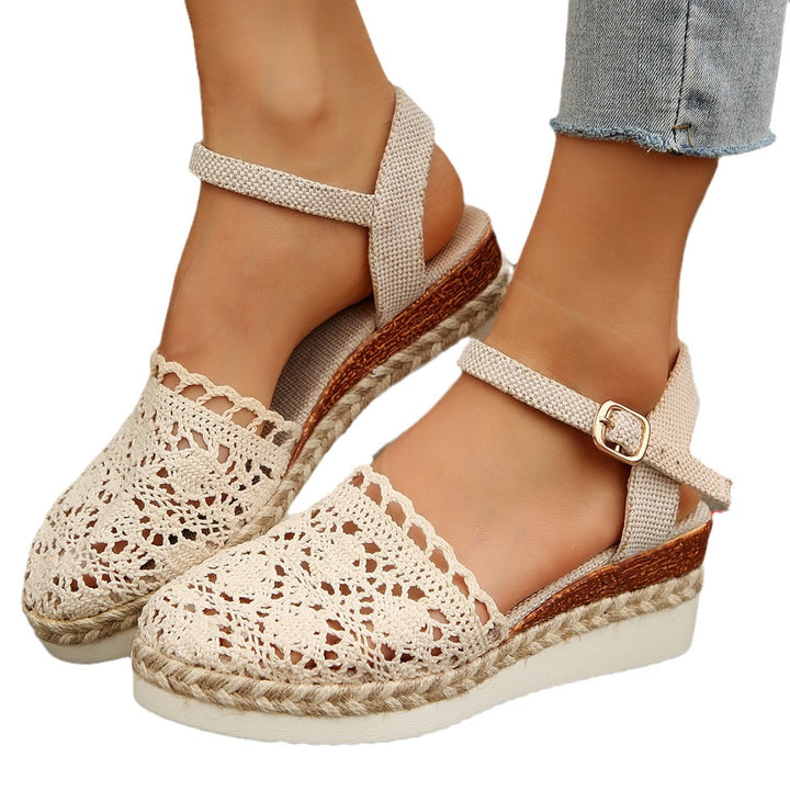 Dame espadriller med elegant hæklede design og komfortabel sål Stilla