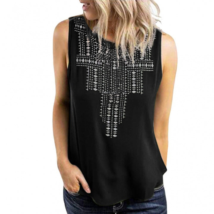 Kvinders tanktop med dekorativ syningsdesign Stilla