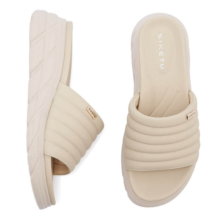 Dame komfort-sandaler med polstret sål og elastisk overmateriale Stilla