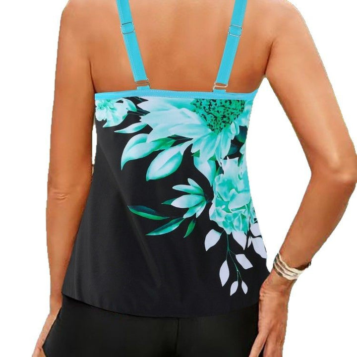 Dame tankini med blomstret design og komfortable shorts Stilla