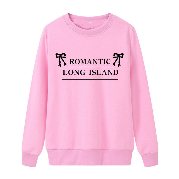 Kvinder casual sweatshirt med romantisk lettering Skovae