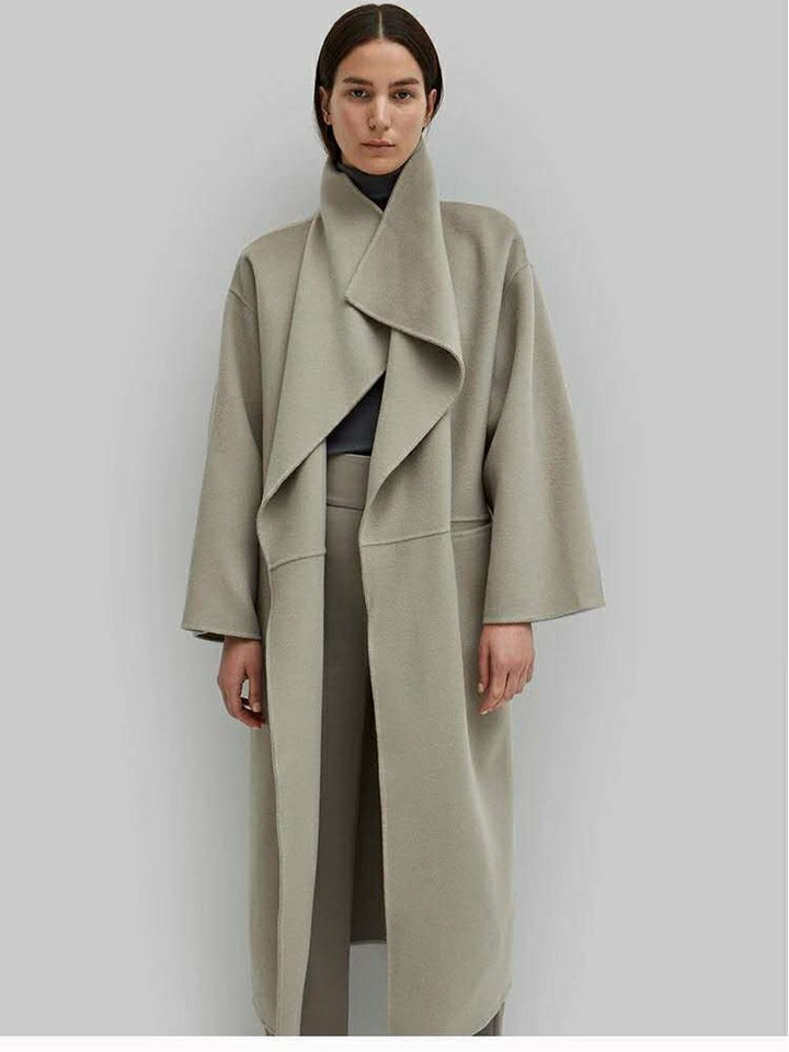 Kvindernes elegante oversized frakke med åben front Stilla