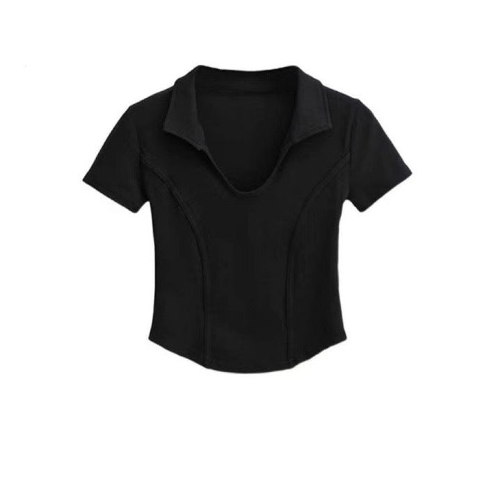 Femme Stilfuld Poloshirt med korte ærmer Stilla