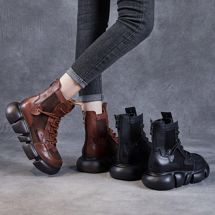 Herrer High-Top Åndbare Sneakers med Chunky-Sål Stilla