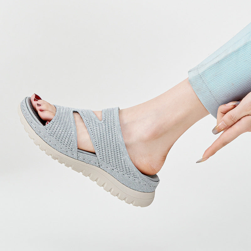 Dame Komfort-sandaler med åndbart overmateriale og fleksibel sål Stilla