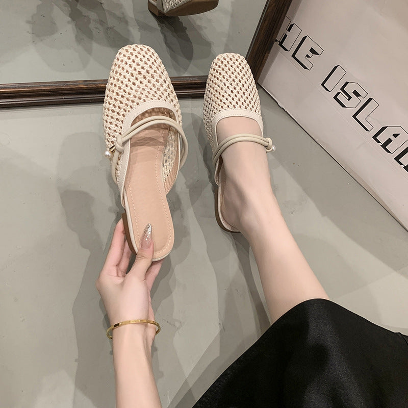 Dame Elegant Åben Tå Slide Mules Stilla