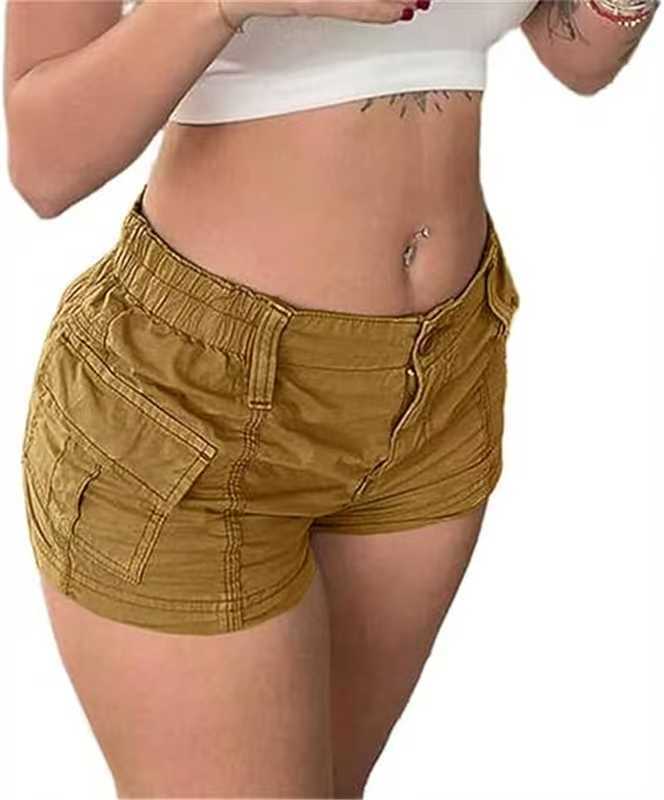 Dame komfortable cargo shorts med elastisk talje og praktiske lommer Skovae