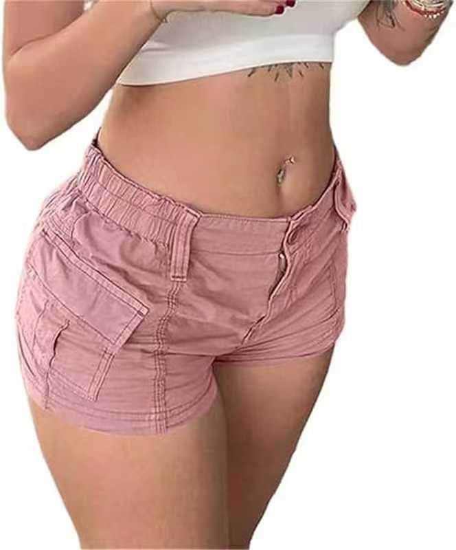 Dame komfortable cargo shorts med elastisk talje og praktiske lommer Skovae