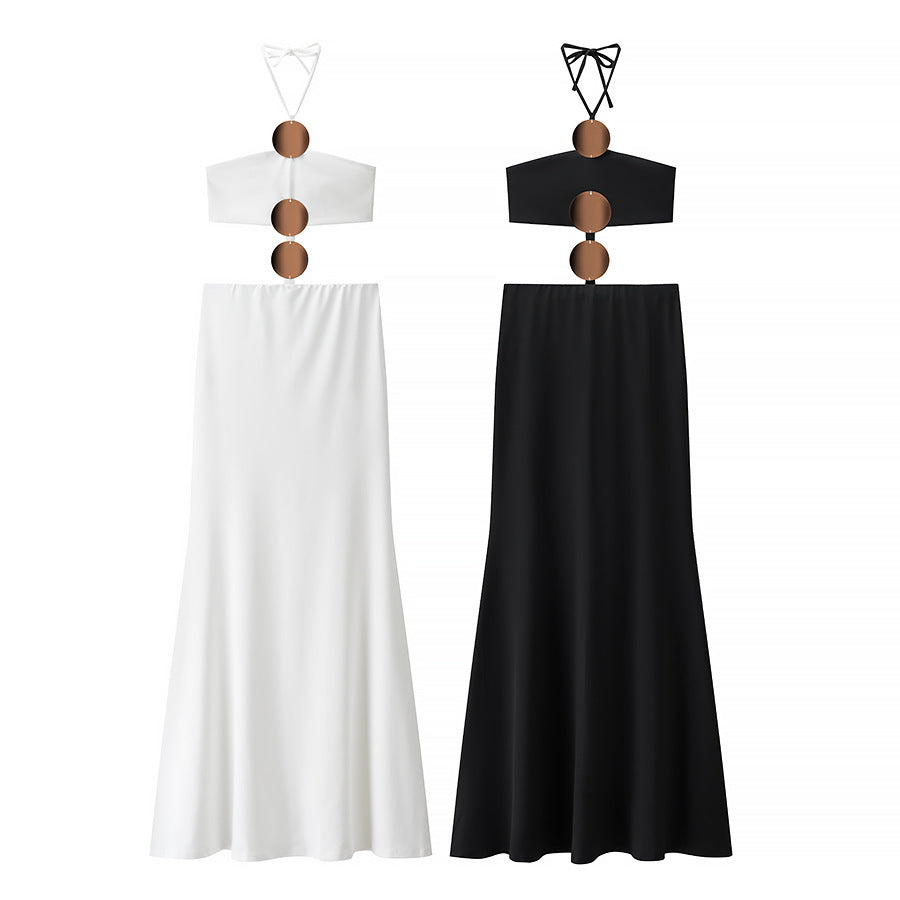 Dame Maxikjole med forførende cut-out-design og elegant rygudskæring Stilla