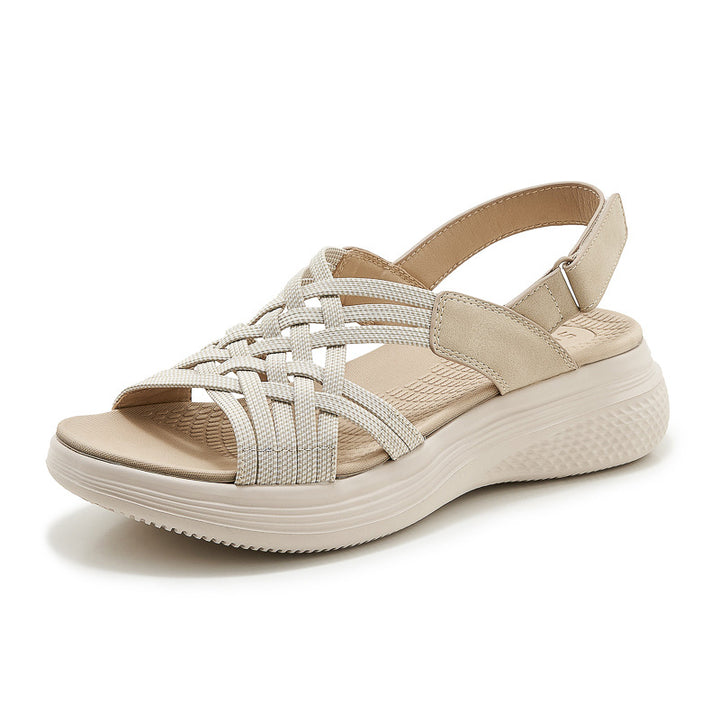 Dame mode sandaler med elastiske remme og dämpende sål Stilla