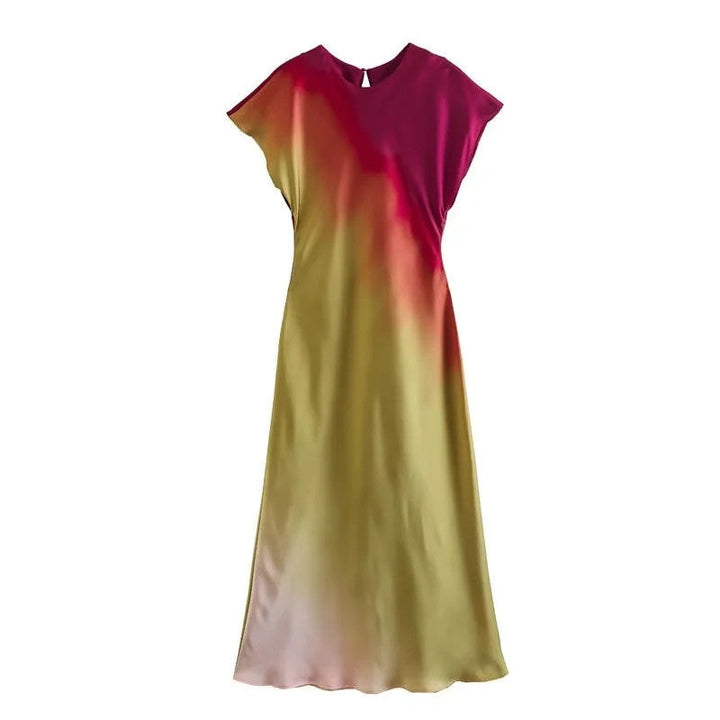 Stilla | Kunstnerisk Forår Tie-Dye Print Kjole
