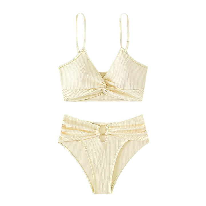 Dame Bikini-sæt med innovativt indpakningsdesign og moderne ringdetalje Stilla