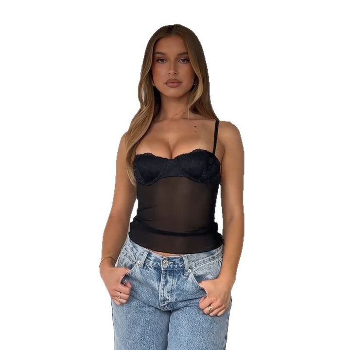 Dame spids camisole med forførelse detaljer Stilla