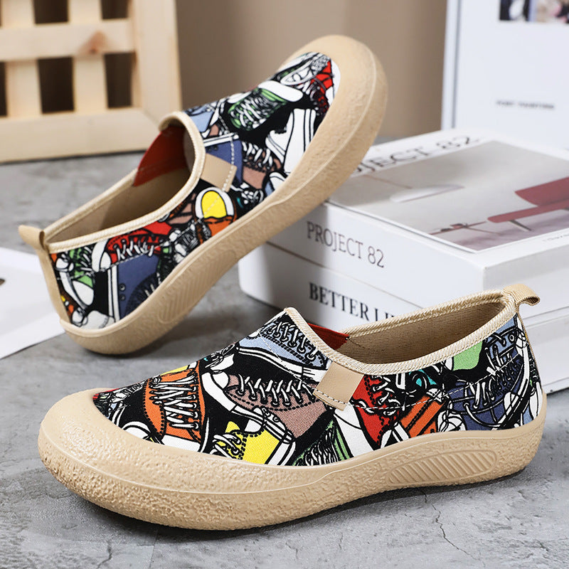 Dame Lettere Slip-On Fritidsko med farverigt design og skridsikker sål Stilla