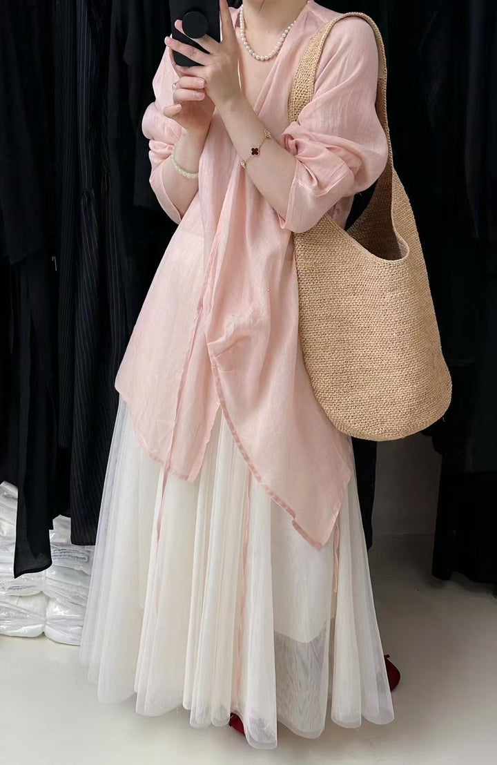 Femme Relaxed Fit Lagdelt Wrap Bluse Stilla