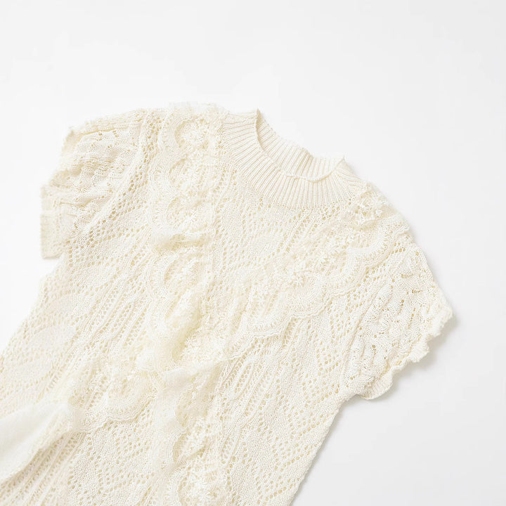 Femme Spids-detail Strikpullover Stilla