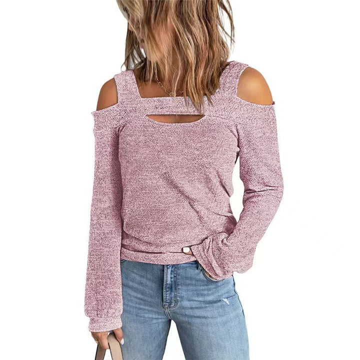 Dame modetop med cut-out-detaljer og lange ærmer Stilla