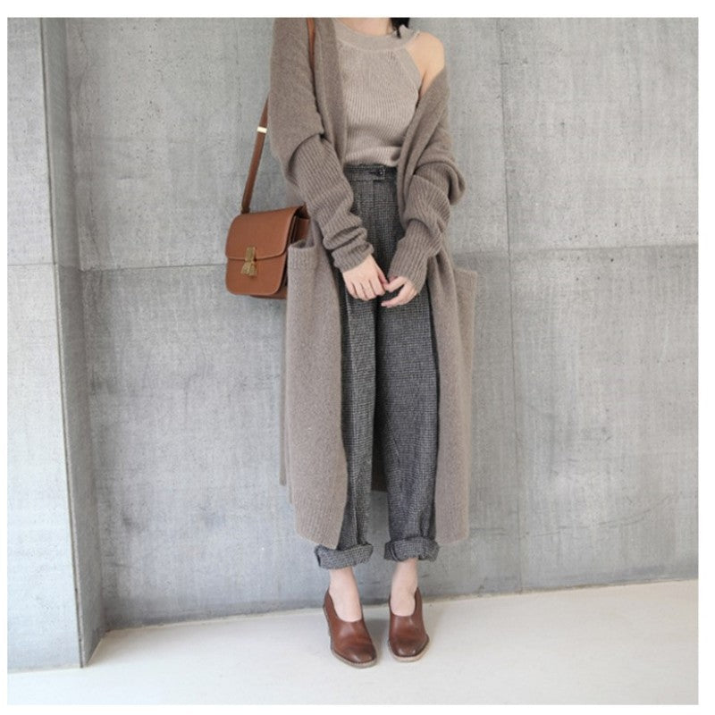 Femme Åben-Front Maxi Cardigan Stilla