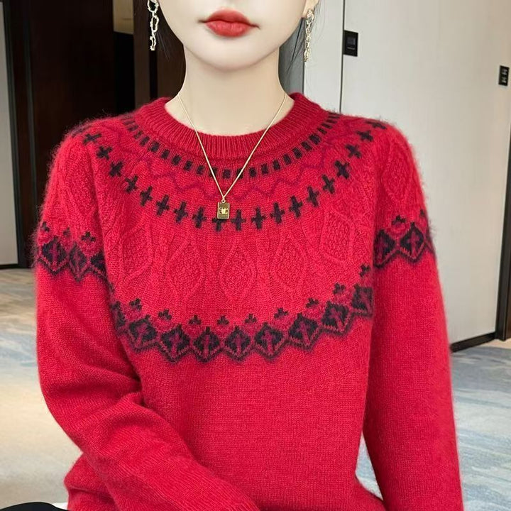 Kvinders hyggelige strikket sweater Stilla