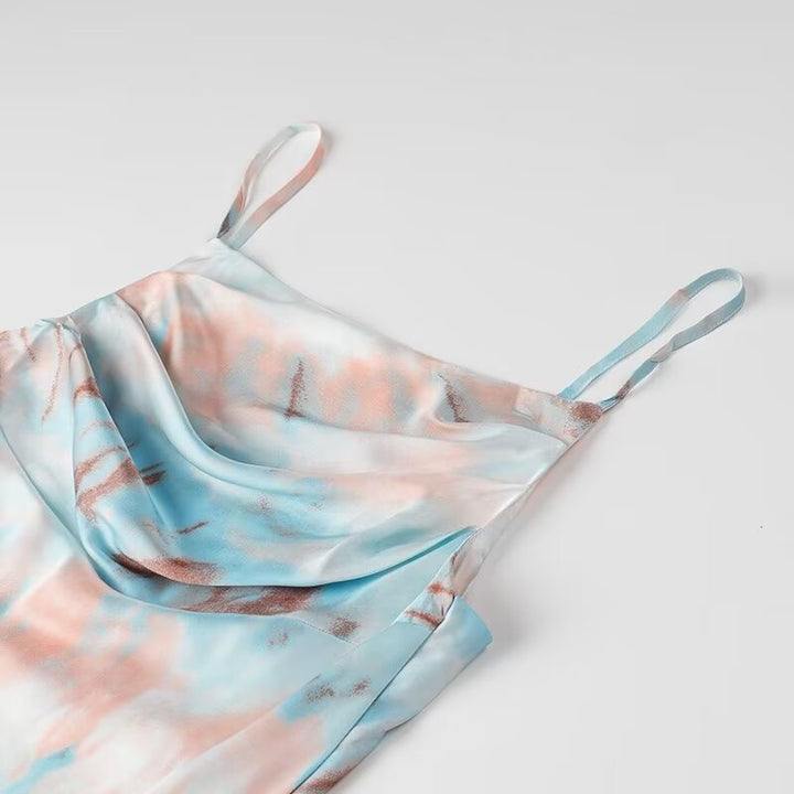 Dame maxikjole med elegant indpakningsdesign og åndbare materialer Stilla