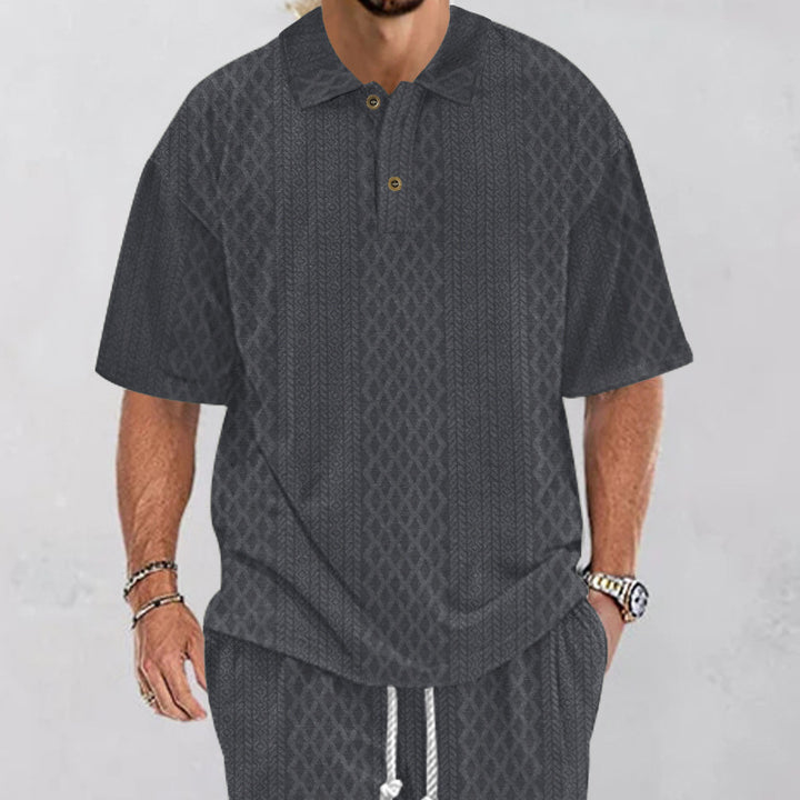 Herren polo shirt med struktureret design Stilla