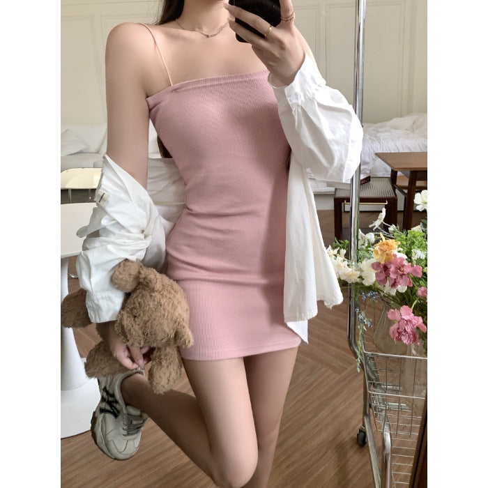 Femme Ribbede Bodycon Mini Kjole Stilla