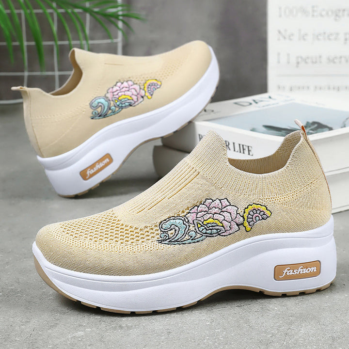 Femme Broderet Komfort Performance Sneakers Stilla