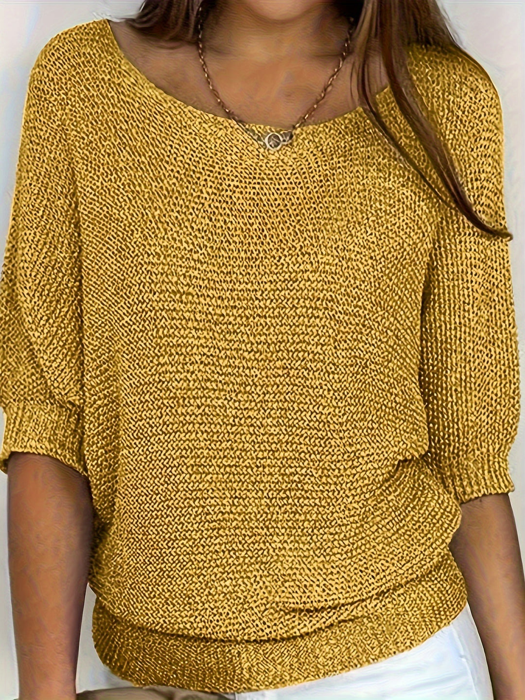 Femme Oversized Strikpullover med flagermusærmer Stilla