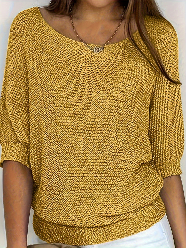 Femme Oversized Strikpullover med flagermusærmer Stilla