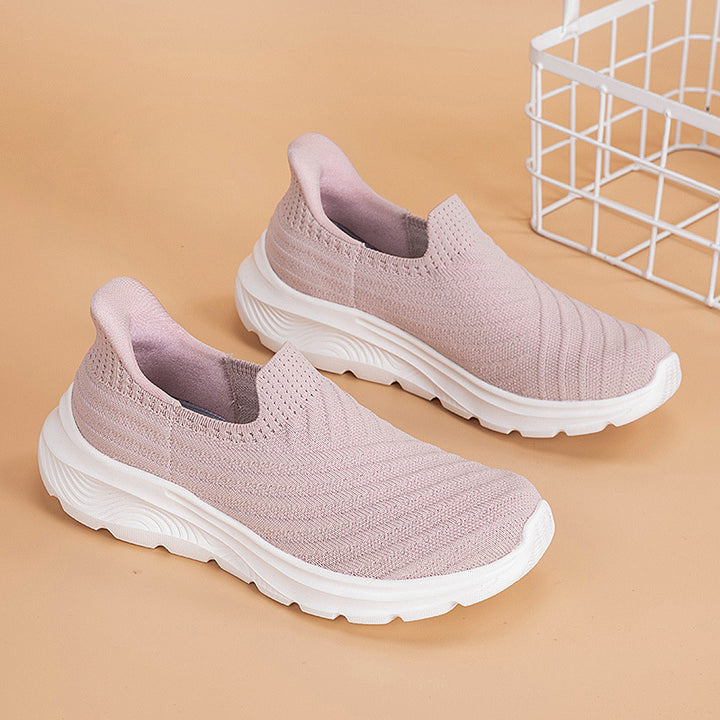 Dame Slip-On Komfort Sneakers med polstrede indlægssåler og åndbart strik-overmateriale Stilla