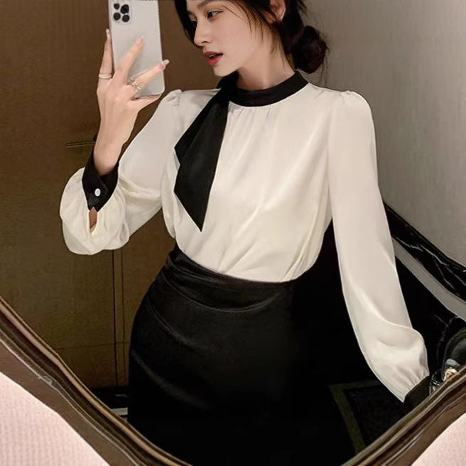 Kvindernes elegante omslagskjole med flæser og knudedetalje Stilla